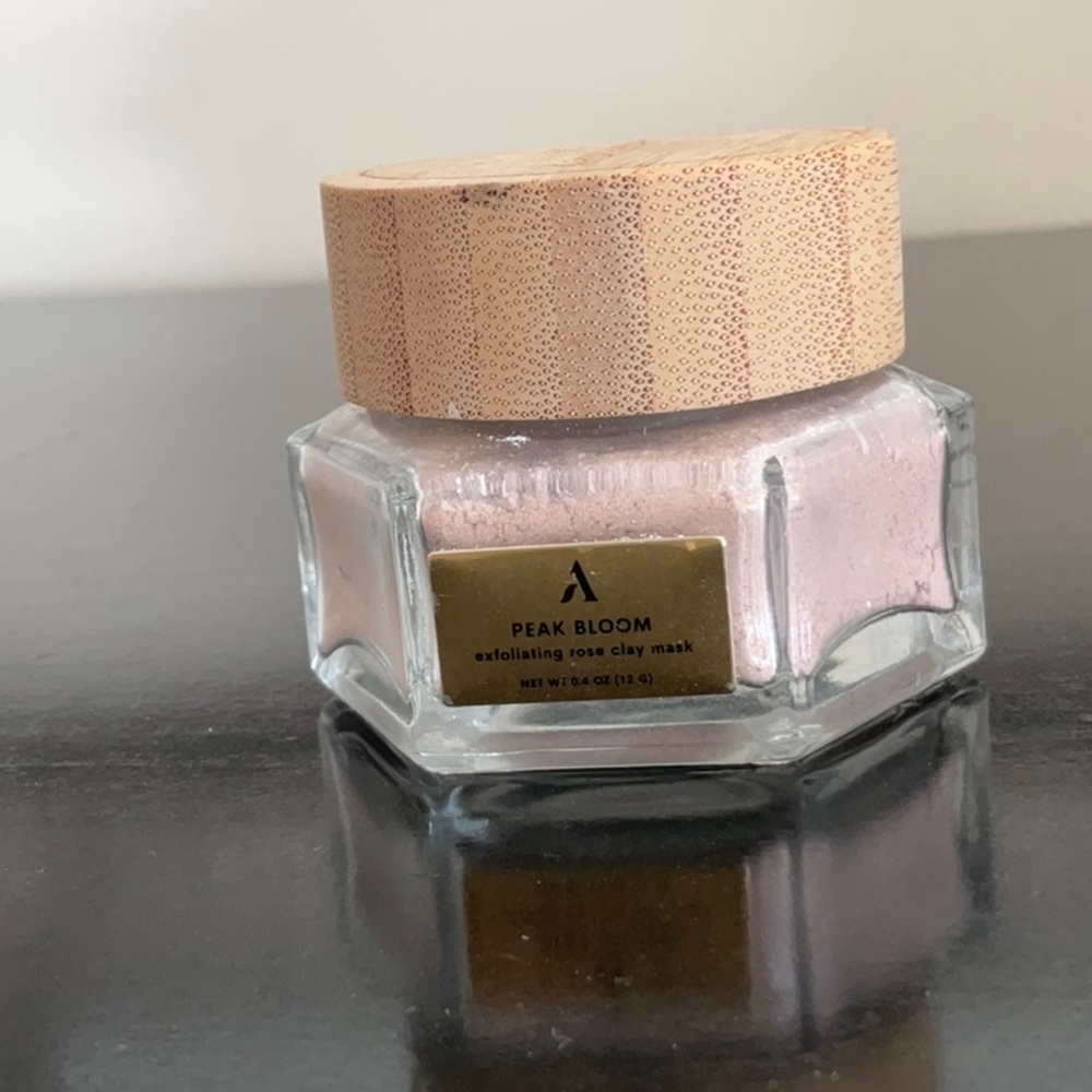 Apothekary Peak Bloom exfoliating rose clay mask.